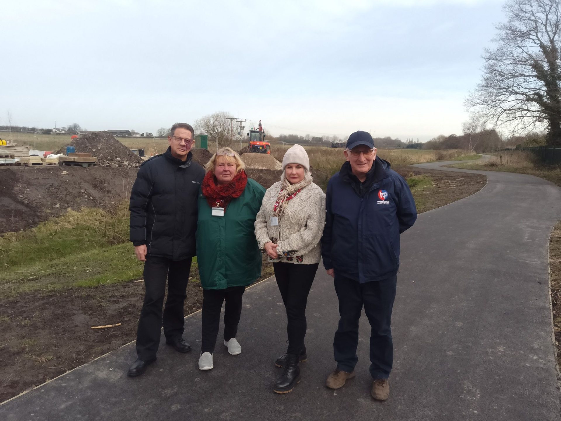 councillors on completed section of path