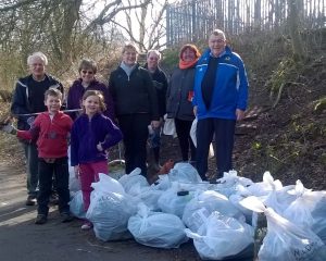 Litter picking in The Pads in 2016