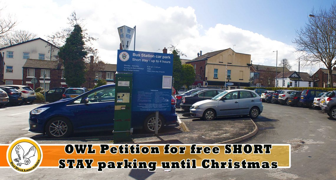 The car park at Ormskirk bus station