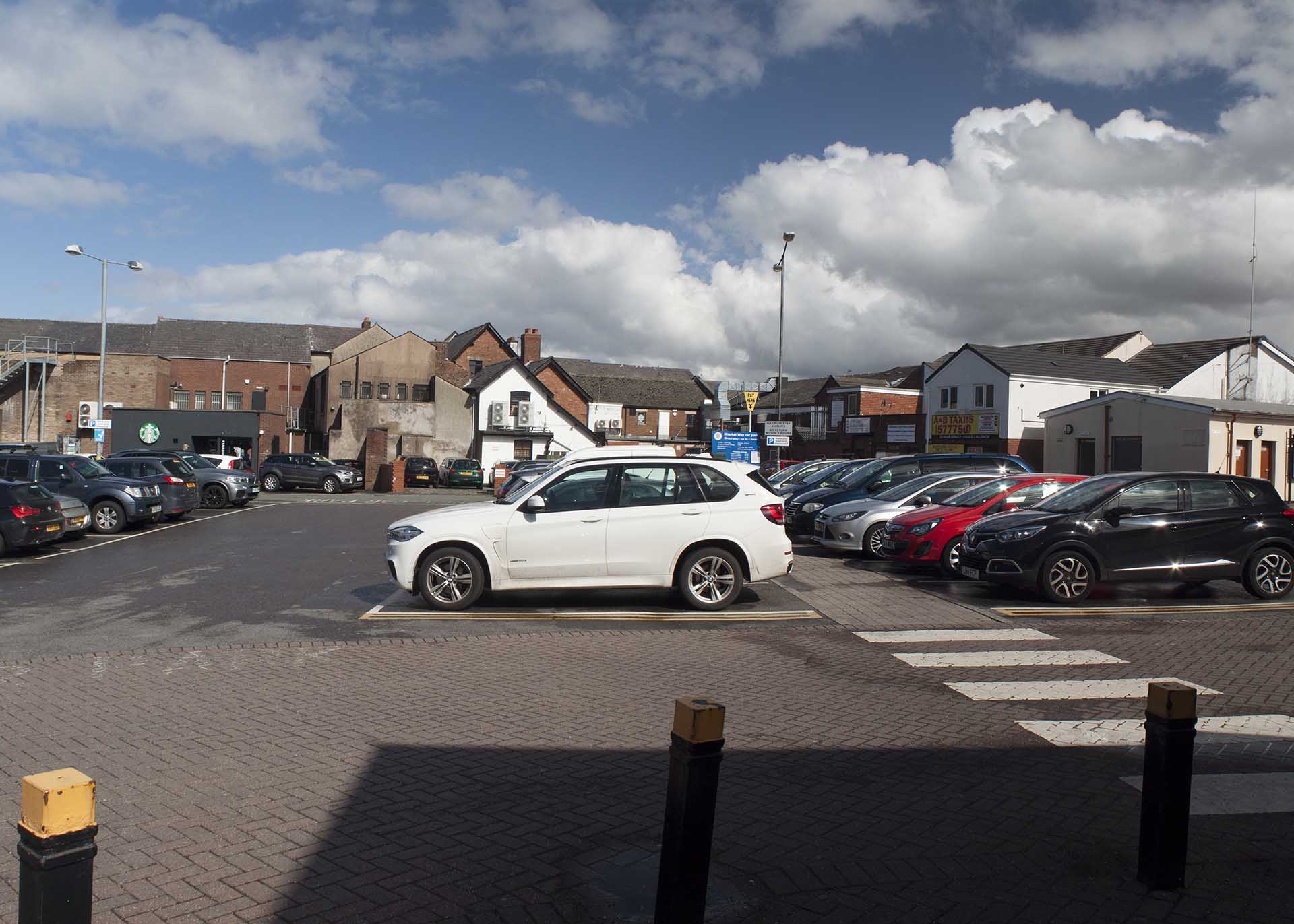 Marks and Spencer car park in Ormskirk