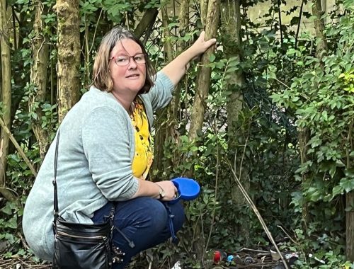 Janet at a location in Coronation Park where residents report persistent drug taking