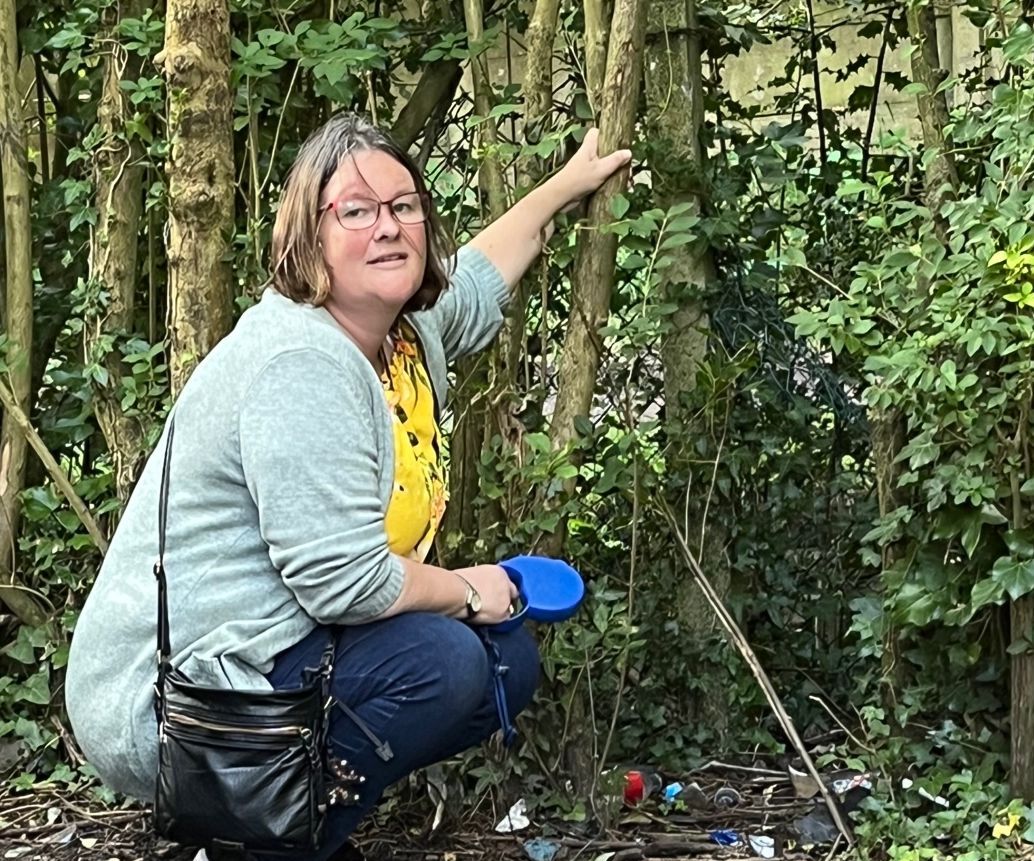 Janet at a location in Coronation Park where residents report persistent drug taking